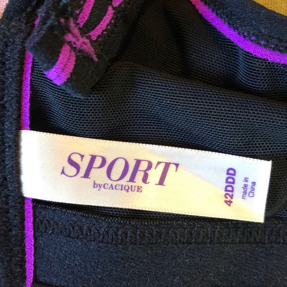 CACIQUE Sport by Cacique Size 42DDD Sport Bra Support Underwire Soft Pad $68 NEW - Picture 9 of 16
